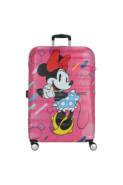 American Tourister حقيبة سفر ديزني ويف بريكر ذات العجلات الصلبة مقاس كبير 77 سم ميني فيوتشر بوب