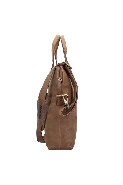 Greenland Nature Leder Karadağ Aktentasche - 40 cm Facial Computer Fach