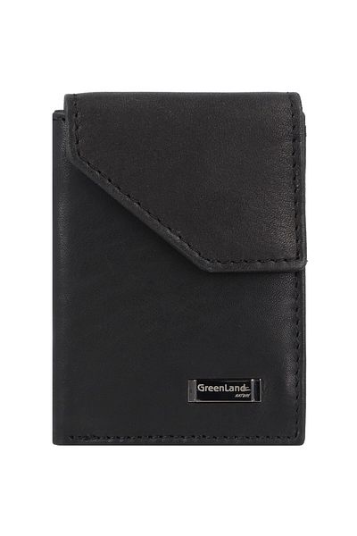 Greenland Nature Black Nappa wallet RFID leather 7 cm