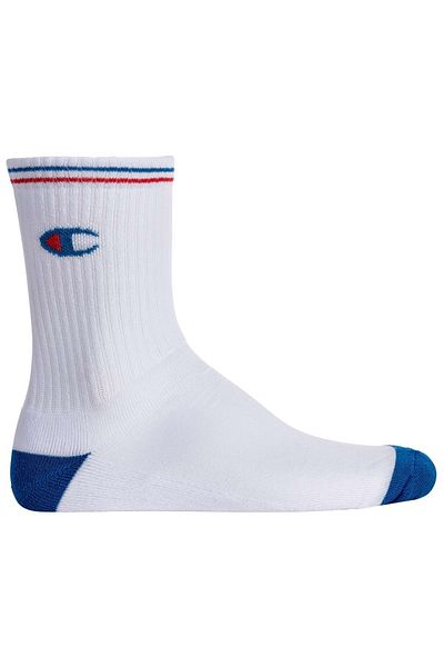 Champion 6 Paar Unisex-Crew-Socken – mit Logo und Streifen-Detail