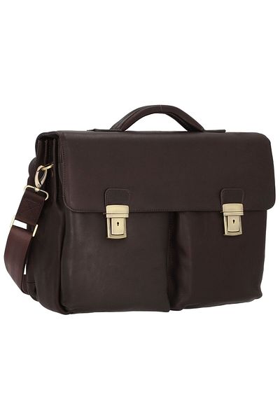 Dermata Aktentasche Leder 43 cm Laptopfach