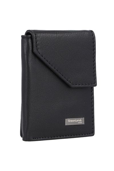 Greenland Nature Black Nappa wallet RFID leather 7 cm