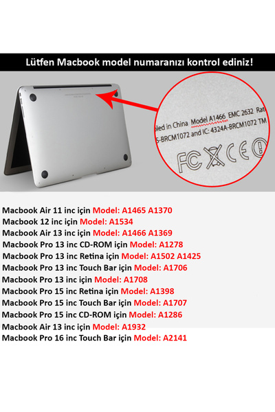 CODEGEN Apple 13" Macbook Air 2020 (M1) A2337 Lacivert Kılıf Koruyucu Kapak Cmatm-133db
