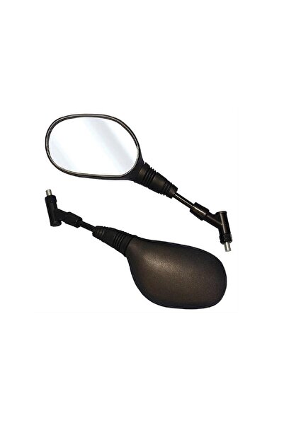 Universal Motorsiklet Dikiz Aynası Ayna Siyah 10 Mm Çap