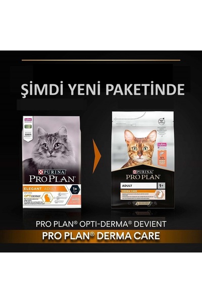 Pro Plan Pro Plan Derma Care Tüy ve Deri Sağlığı için Somonlu Kedi Maması 3 kg ( ELEGANT DERMA YENİ PAKET )