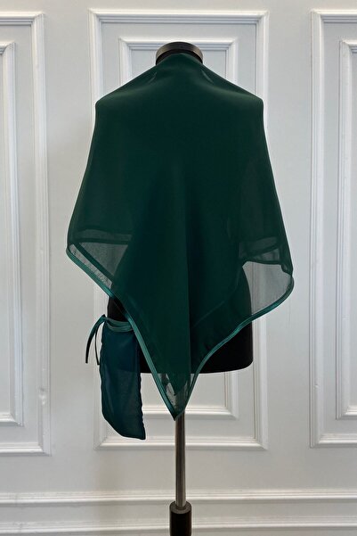 ZEYMERADE Yeşil Şifon Lüks Damat Omuz Örtüsü Şalı, Sade Model, Sağdıç Nedime Kına Asker Şalı Duvağı