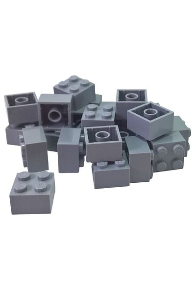 LEGO Accessory Moc Creator Brick - 2x2 Brick, Gray, 4 Pieces Will Be Sent
