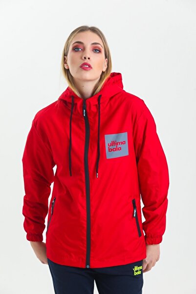 ultima bala Reflektör Baskılı Suya Dayanıklı Kapşonlu Cepli Yağmurluk