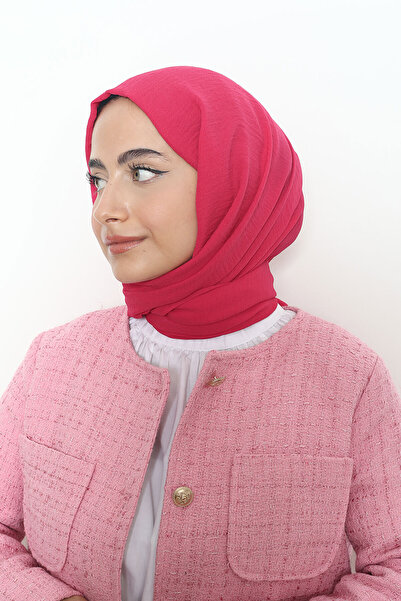 Mizge Scarf Pamuk Aerobin Şal Fuşya