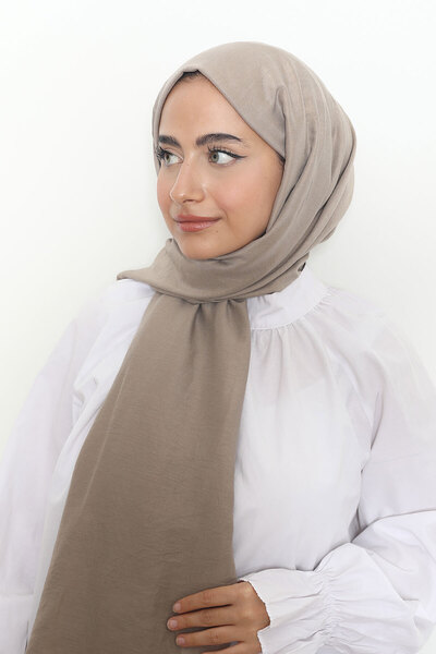 Mizge Scarf Pamuk Kraş Şal Koyu Taş
