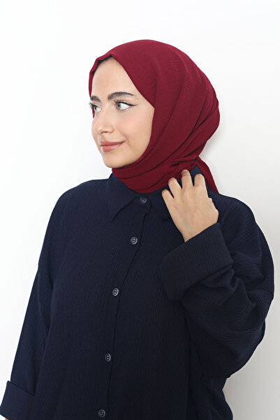 Mizge Scarf Pamuk Aerobin Şal Bordo