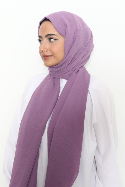 Mizge Scarf Pamuk Aerobin Şal Mor