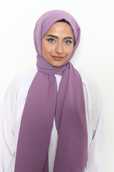 Mizge Scarf Pamuk Aerobin Şal Mor