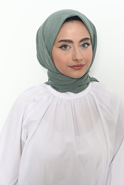 Mizge Scarf Pamuk Aerobin Eşarp Koyu Çağla