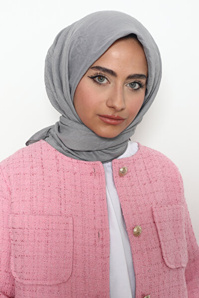 Mizge Scarf Pamuk Aerobin Eşarp Gri