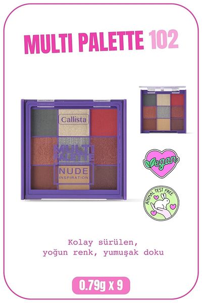 Callista Multi Palette Eyeshadow Göz Farı Paleti 102 Nude Inspiration