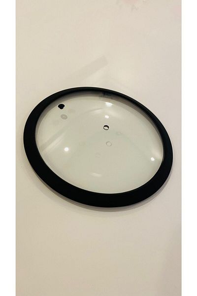 COOKCASE غطاء زجاجي سيليكون أسود 16 سم