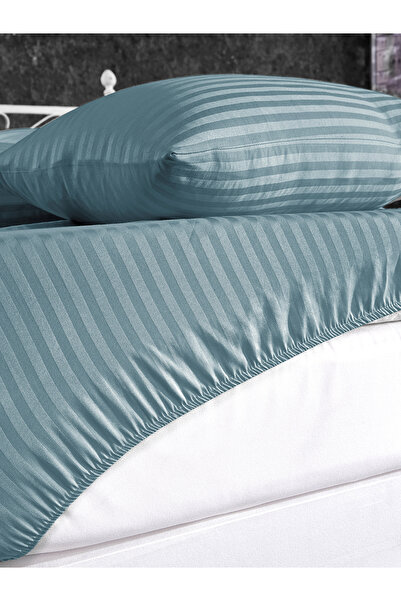 Alena Home Style Cotton 100x200 Single Striped Elastic Sheet Set