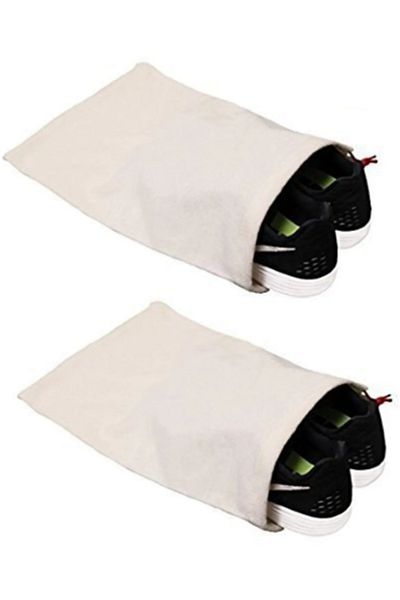 Elbasan Tekstil 30x35 Cm 10 Pieces Raw Cloth Suitcase Organizer Shoe Storage Bag