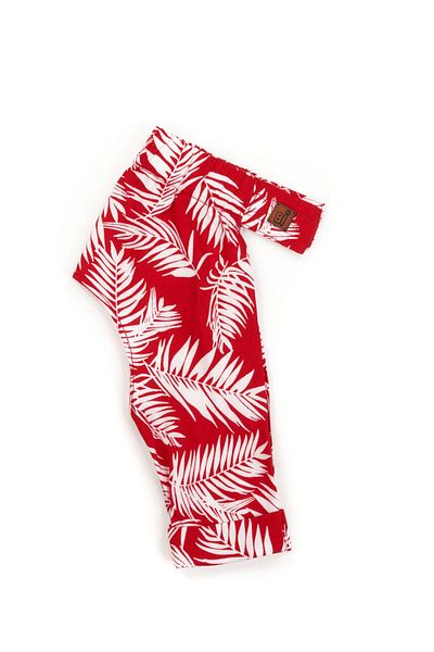Bi Dolap Ponçik Cool Pants Red Summer Soft Textured Fabric Cat Dog Clothes & Trousers