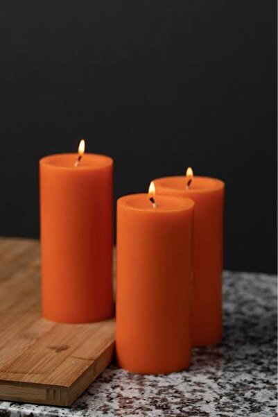 TabSecret Candle Aromaterapi 3'lü Mum Seti / Portakal