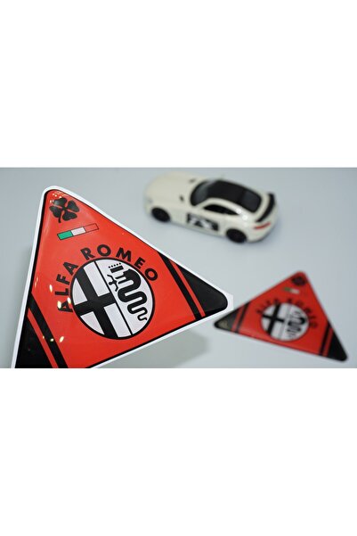 DK Tuning Alfa Romeo Yonca Logo Yan Çamurluk 3d Kırmızı Damla Logo Amblem Seti