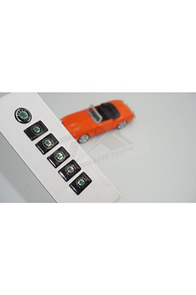 Skoda مجموعة شعار لاصق معدني لعجلة القيادة بحافة فتح الزجاج التلقائي من Dk Tu...