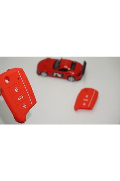 DK Tuning Set de huse roșii pentru chei din silicon Volkswagen Polo Golf7 Tiguan