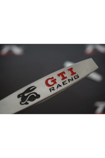 GTİ Dk Tuning Vw Volkswagen Running Rabbit Logo Yan Çamurluk 3m 3d Krom Metal...