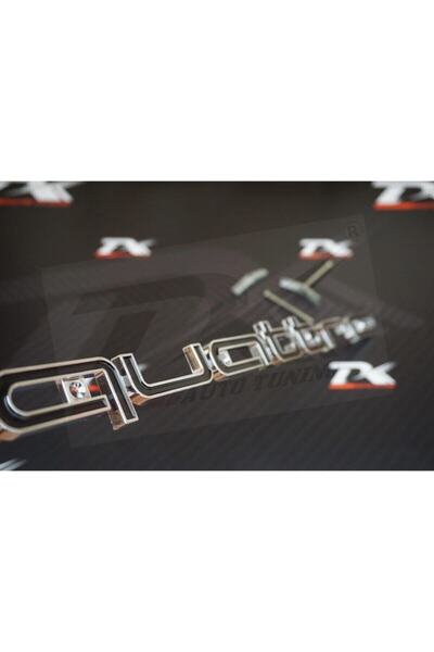 QUATTRO شواية أمامية أودي من Dk Tuning بشعار نص كبير مقاس 42 سم