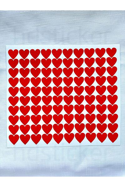 hdsticker 100 τμχ 2 εκ. Αυτοκόλλητο κόκκινο αυτοκόλλητο σε σχήμα καρδιάς για συσκευασία δώρου Συσκευασία Party School P1