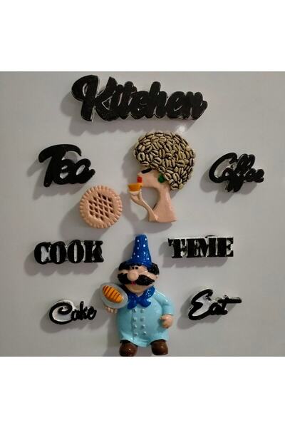 Minihobiev 10 Lu Magnet , Dekoratif Aksesuar , Aşçı Magnet , Kahve Kız Magnet...