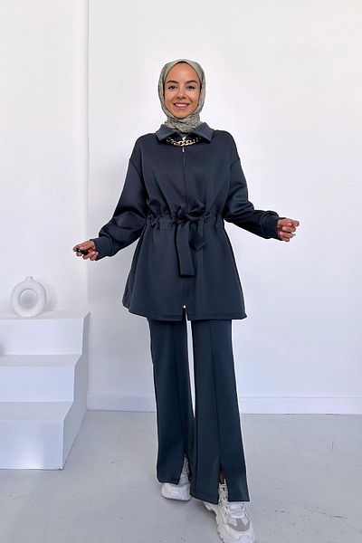Ka Hijab بدلة غوص بتفاصيل قلادة - مدخن
