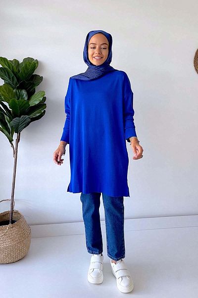 Ka Hijab Υψηλό γιακά Mercerized Hijab Tunic - Saks