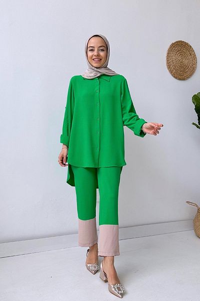 Ka Hijab Section Suit - Green