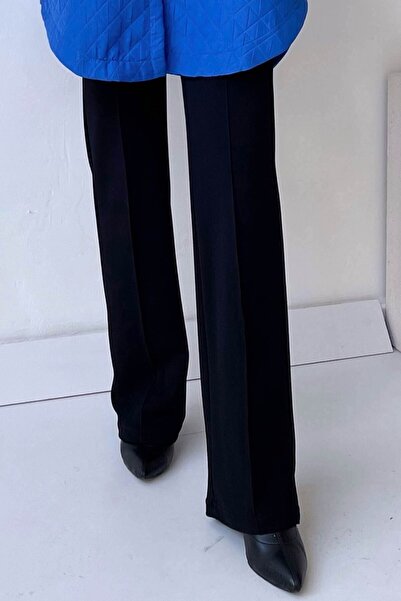 Ka Hijab Pantaloni Palazzo cu talie înaltă - negri