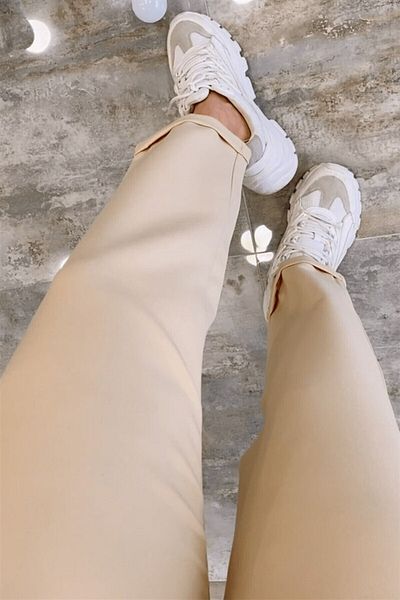 Ka Hijab Rope Detail Carrot Trousers - Beige