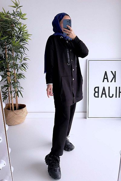 Ka Hijab Bonny Hijab Suit - Black