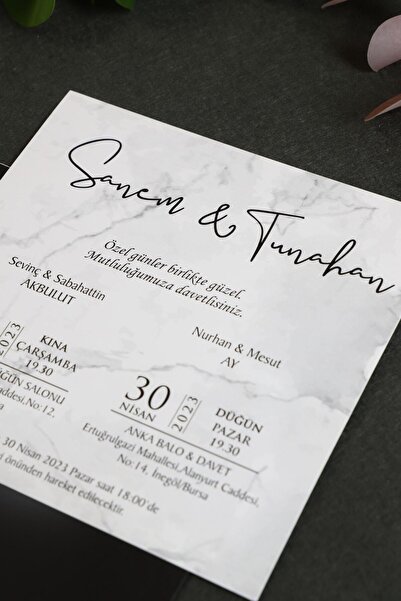 Pixel Davetiye Siyah - 100 Adet - Düğün Davetiye Gümüş Yaldızlı - Düğün - Nişan - Kına Sünnet Davetiyesi-3132