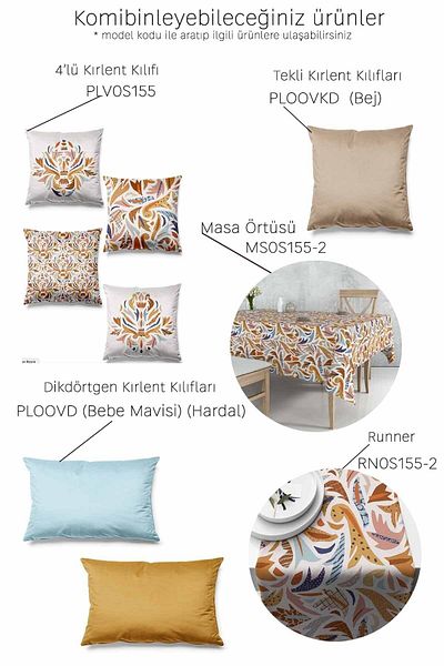Pilloveland Runner Brooch Patterned Suede Woven 140*40 cm