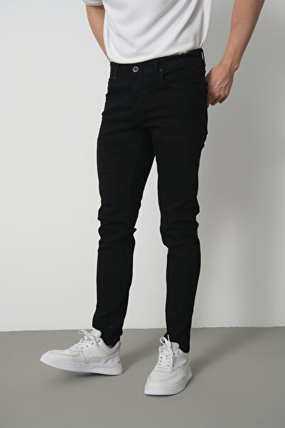 Jeanblack Renk Atmaz Orjinal Düz Siyah Kot Pantolon Skınny Fıt Likralı