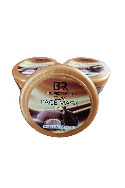 Black Red Clay Face Mask Argan Oil (3 Pieces)