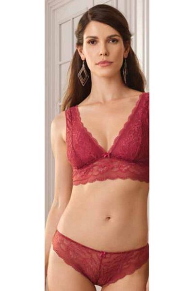 Pierre Cardin Set bralet fără cupe din dantelă de culoare trandafir