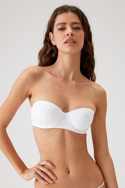 Pierre Cardin Micro sutien fără bretele, alb, 6102 Versailles, cu sârmă, pentru femei (CU OPȚIUNEA CUPĂ C)