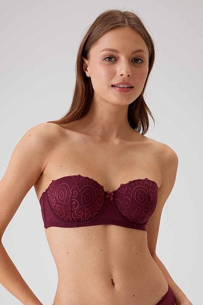 Pierre Cardin Γυναικείο δαμάσκηνο 4741001   Δώρο Verona Soft Push Up Semi-Push Up Lace Strapless σουτιέν με λουράκι