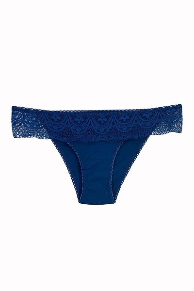 Pierre Cardin Chiloți pentru femei Black-night Blue-fuchsia 2236 Lace Slip Pachet de 3