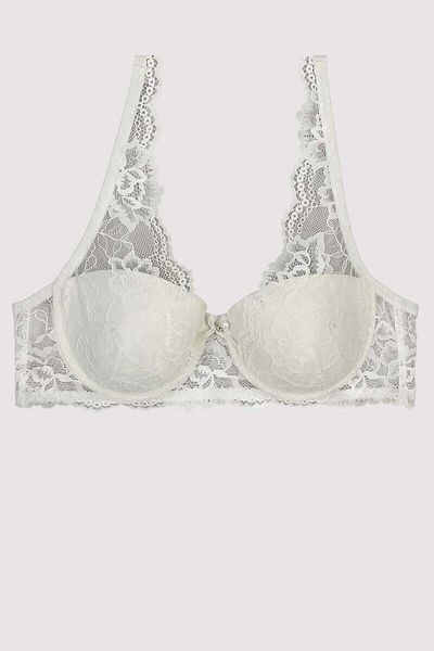 Pierre Cardin Γυναικείο σουτιέν Ecru 6358 Pisa Push Up με επένδυση από δαντέλα