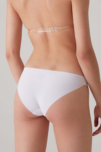 Pierre Cardin Kadın 3'lü Ekonomik Paket Beyaz 2835 Iz Belli Etmeyen Külot (AĞ KISMI PAMUKLU)