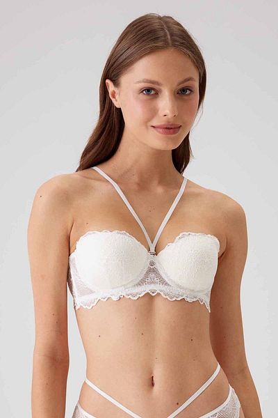 Pierre Cardin Γυναικείο μονό σουτιέν εκρού 4732 Underwire Soft Push Up Strapless