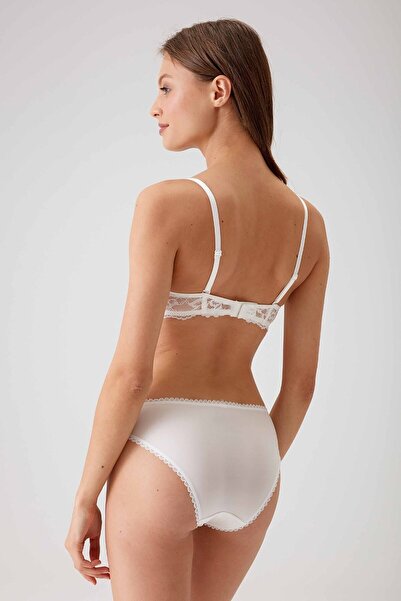 Pierre Cardin Γυναικείο σετ εσωρούχων εκρού 4561 Milan Push Up με δαντέλα με προίκα και εσώρουχα